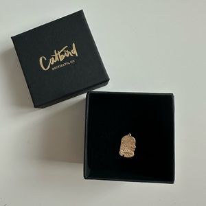 Catbird Water Lily Poem Charm